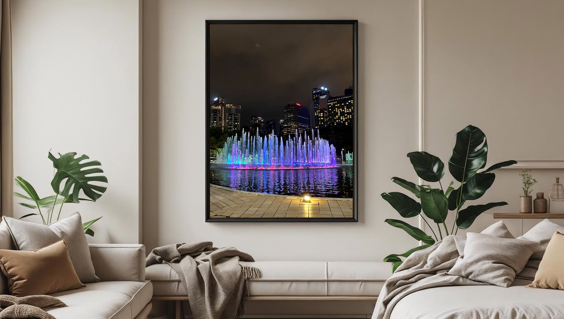 Kuala Lumpur Water Show Framed Wall Art