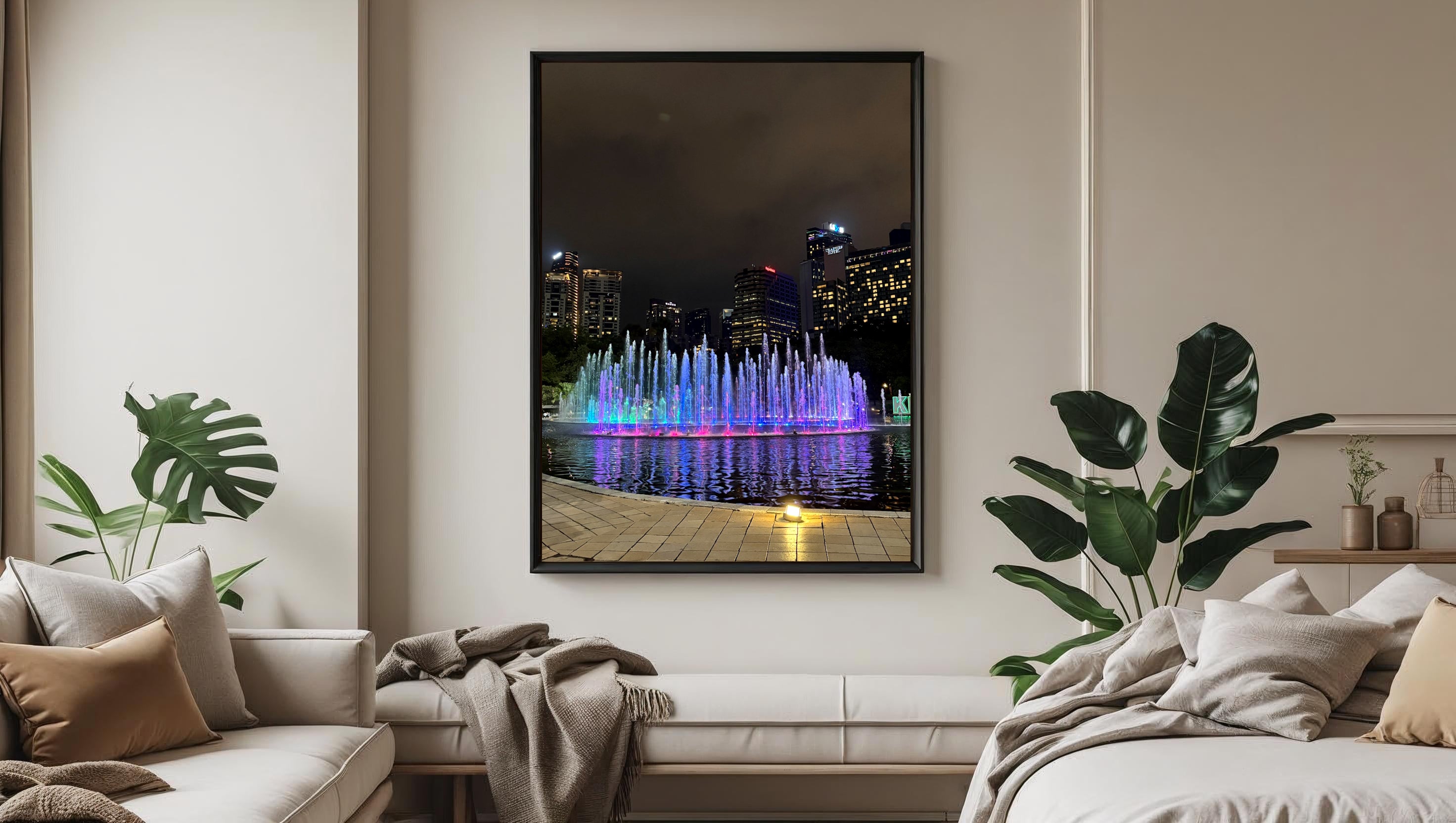 Kuala Lumpur Water Show Framed Wall Art